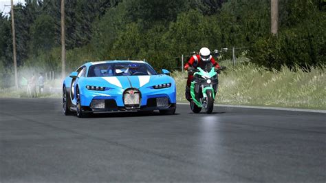 Kawasaki Ninja H Sx Vs Bugatti Chiron Super Sport At Old Spa Youtube