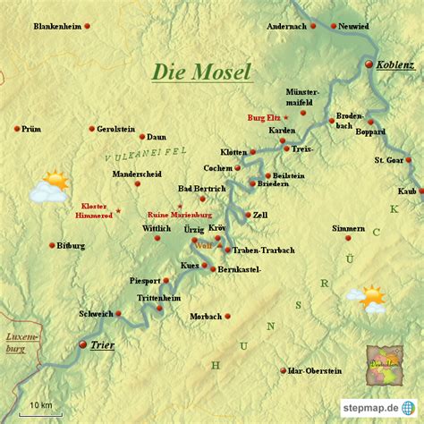 StepMap Mosel Landkarte für Deutschland