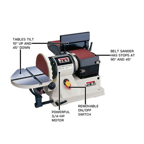 Jet Jsg 96 Benchtop 6 X 48 Belt 9 Disc Sander 34hp 1ph 115v