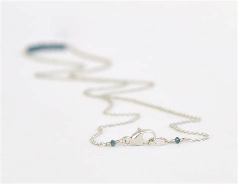 Blue Diamond Necklace Blue Diamond Beads Necklace Blue - Etsy