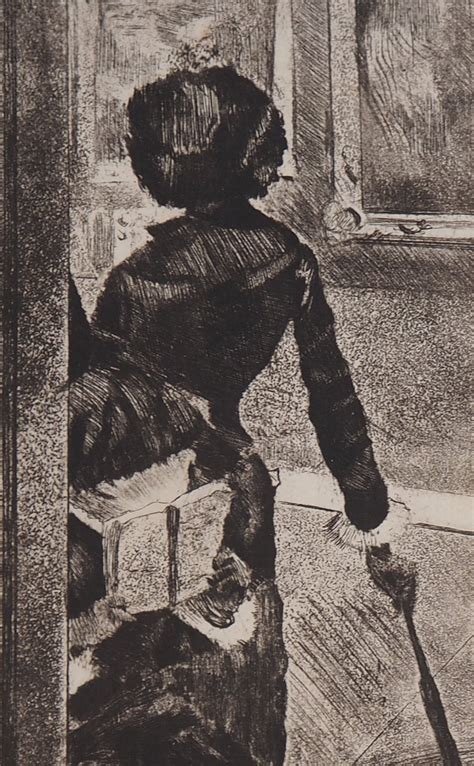 Edgar Degas Au Louvre La Peinture Mary Cassatt Gravure Originale