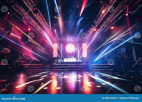 Dance Floor with Bright Colored Lights Stock Photo - Image of bright, shiny: 288322692