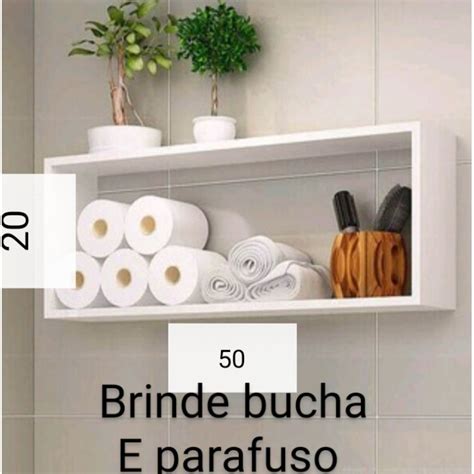 Nicho retangular na cor branco uma unidade para organização e