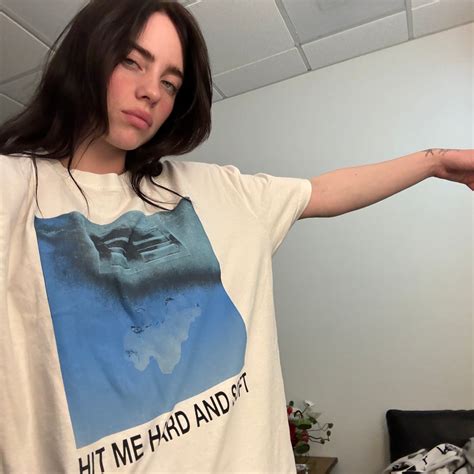 Hit Me Hard And Soft White Cover Tee Billie Eilish Store