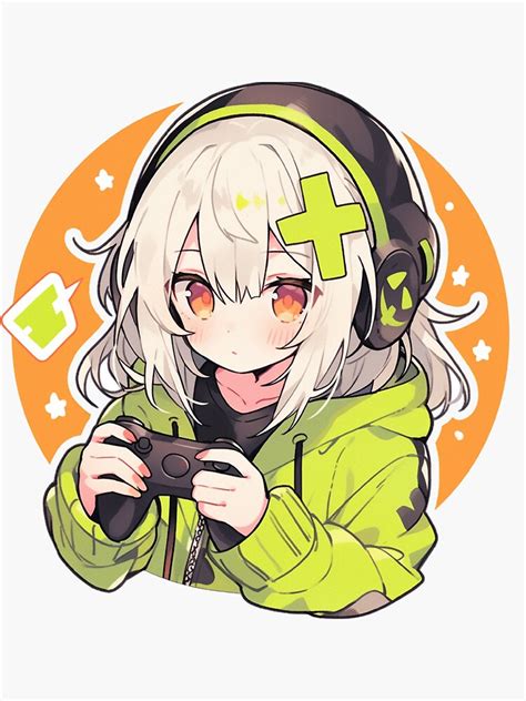 "Anime Girl, Gamer Girl" Sticker for Sale by Antivenom27 | Redbubble