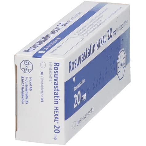 ROSUVASTATIN HEXAL 20 Mg Filmtabletten 30 St Mit Dem E Rezept Kaufen