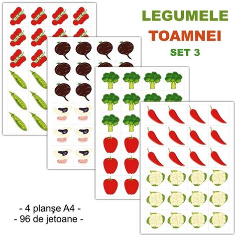 Legumele Toamnei Jetoane Set Materiale Didactice Eduprescolar Ro