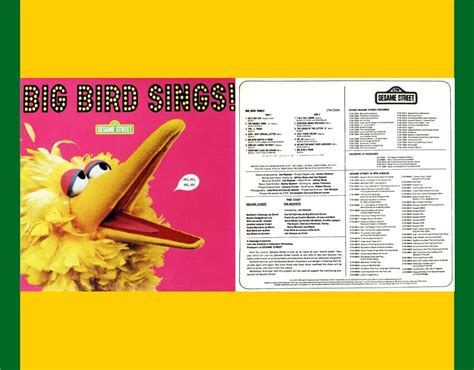 Sesame Street Berts Blockbusters Ernies Hits Big Bird Sings