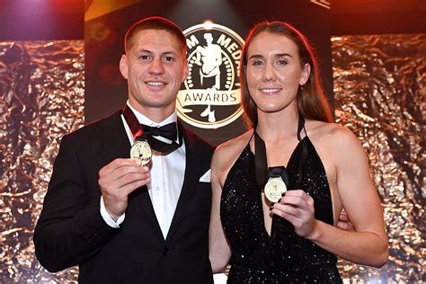 Newcastle Knight's Kalyn Ponga & Tamika Upton Claim Dally M Award