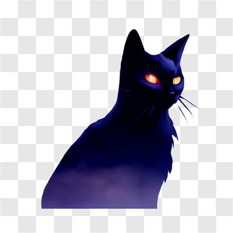 Download Mysterious Black Cat With Red Eyes Png Online Creative Fabrica