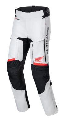 Kalhoty Alpinestars Bogota Pro Drystar Honda Light Grey Fluo Red