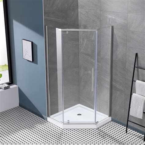 Ove Decors Ensemble de douche néo angle sans cadre avec base incluse