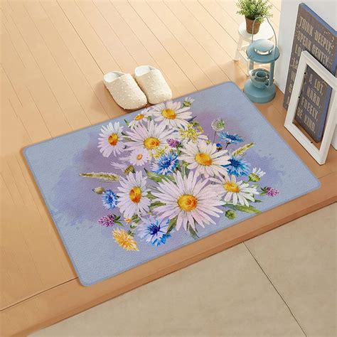 Amazon Daisy Flower Antifatigue Kitchen Bath Door Mat Cushioned