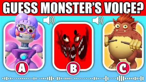 Guess The MONSTER S VOICE 11 SINGING MONSTERS ROBLOX DOORS MISS ANI