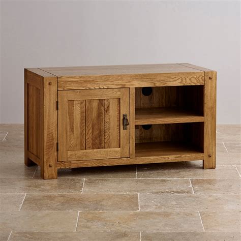 Quercus Tv Cabinet In Rustic Solid Oak Oak Furniture Land