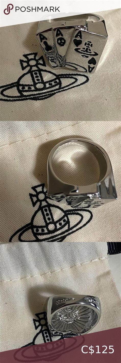 Vivienne Westwood Marvin Playing Cards Silver Ace Ring Mint Condition