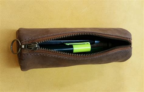 Leather Case Leather Pencil Case Distressed Leather Roll - Etsy