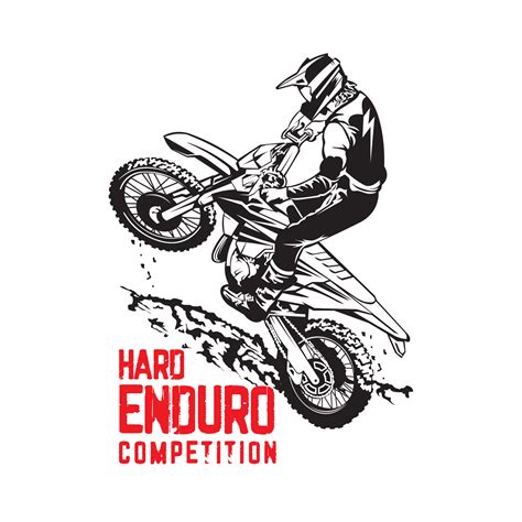 Motocoross Enduro Climb Vector Illustration Perfect For Tshirt Design