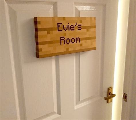 Minecraft sign | Minecraft room decor, Room diy, Cute room decor