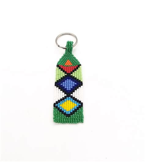 Fashion Accessories Zulu Beaded Keyring Woza Moya