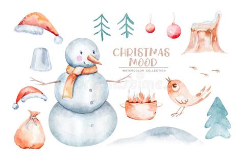 Ilustra O De Natal Melancia De Aquarela A Rvore De Natal Do