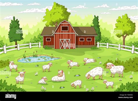 Farm House Cartoon Image