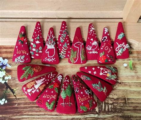 Christmas Hair Clips Embroidered Hair Accessories Etsy Uk In