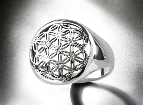 Blume Des Lebens Ring Silber Lebensblume