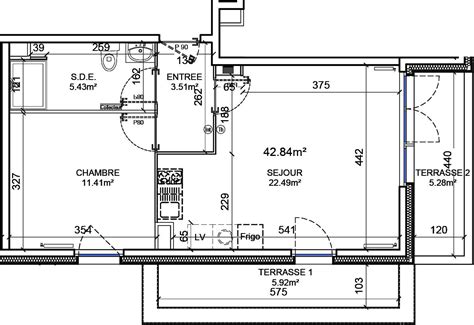 Appartement T2 De 42 84 M2 4ème étage O Domaine Viridis Bâtiment A