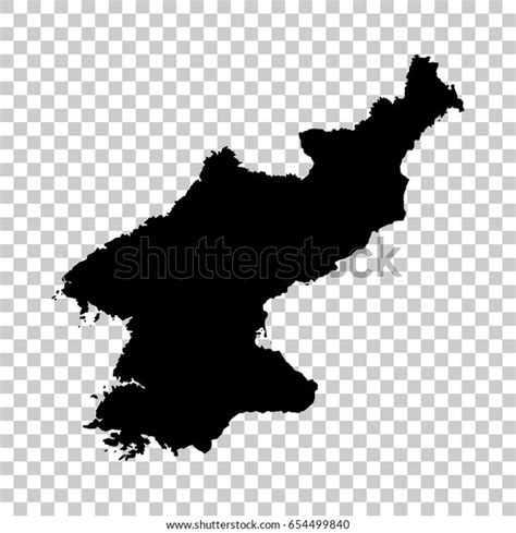 Korea North Map Isolated On Transparent Stock Vector Royalty Free