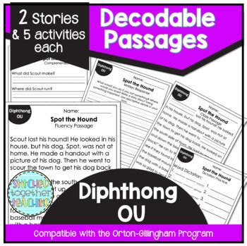 Diphthong Ou Decodable Reading Passages For Orton Gillingham Science Of