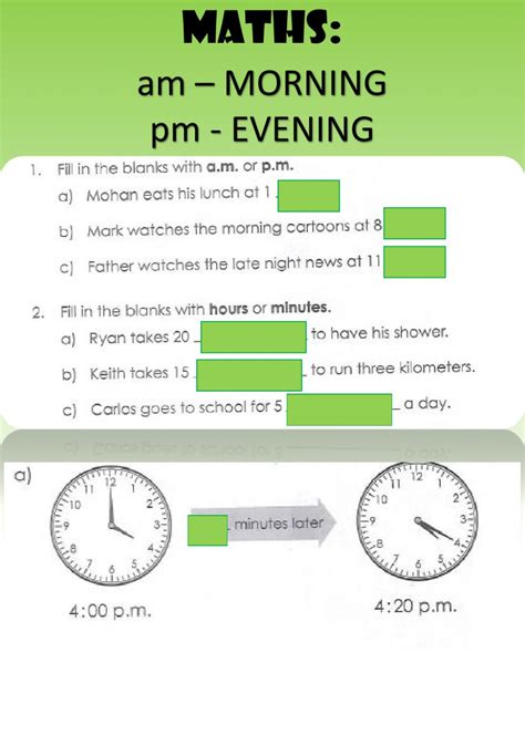 Telling Time To The Minute Am Pm Worksheets Telling Time Worksheets