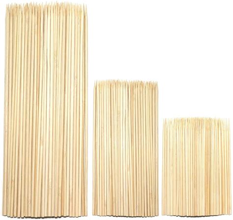 Eco Friendly Disposable Natural Round Pointed Fruit Bbq Bamboo Skewers