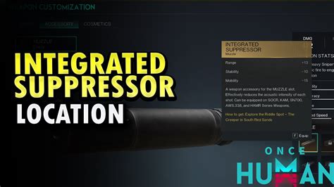 Integrated Suppressor Weapon Attachment Location Once Human Youtube