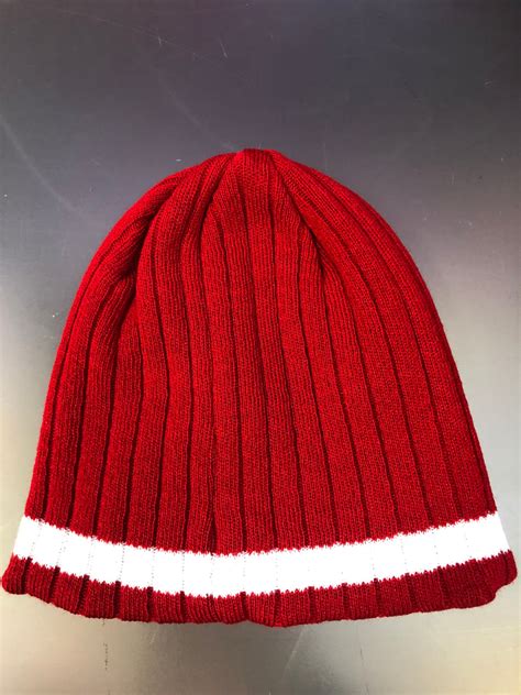 Polish Polska Knit Winter Hat Red With Eagle Made In Poland