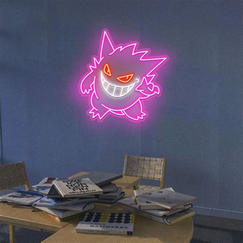 Pokemon Gengar Anime Led Neon Light Cute Neon Sign Indoor Wall