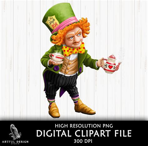 Futuristic Mad Hatter Clipart Vector Graphic Svg Png Eps Sci Fi