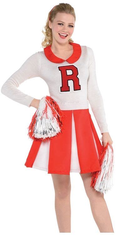 Ladies 1950s Shy Cheerleader Fancy Dress Costume Cheerleader Fancy Dress Fancy Dress Costumes