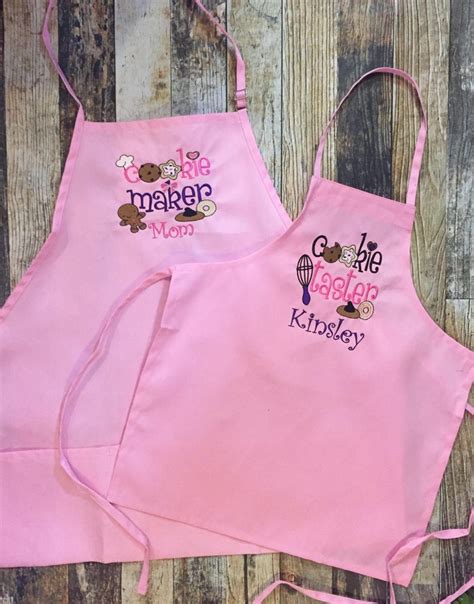 Cookie Maker And Cookie Taster Aprons Personalized Baking Etsy