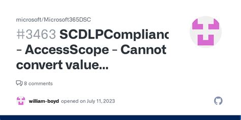 Scdlpcompliancerule Accessscope Cannot Convert Value System