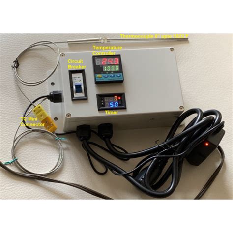 Plug And Play Pid Temperature Controller Box With Ssr Output Circuit Breaker Heat Sink