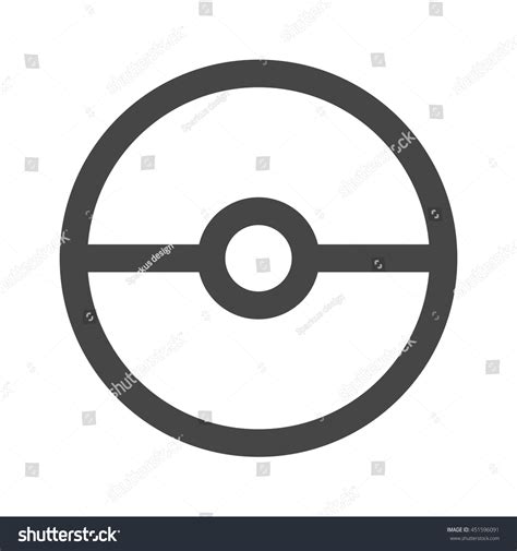 Pokeball Icon Transparent Isolated Vector Illustration 库存矢量图免版税