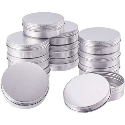 12 pots de 100 ml en aluminium boîtes de conserve rondes en aluminium