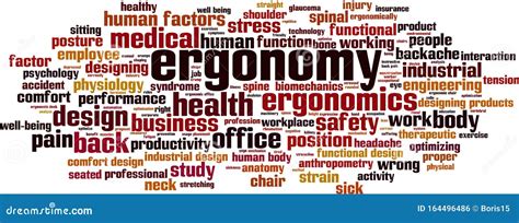 Ergonomy Word Cloud Stock Vector Illustration Of Human 164496486