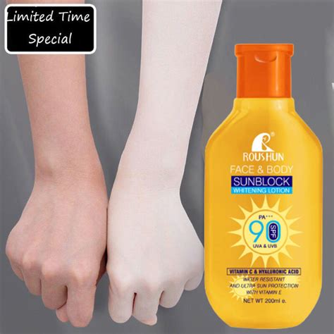 200ML SUNBLOCK LOTION SPF90 Sunscreen Whitening Sun Cream Facial Body