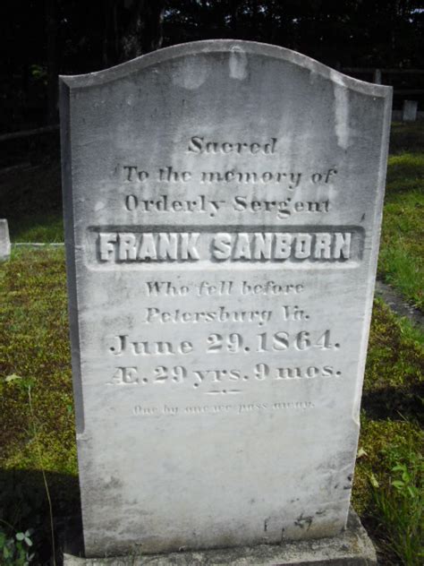 Sgt Frank Sanborn 1834 1864 Find A Grave Memorial