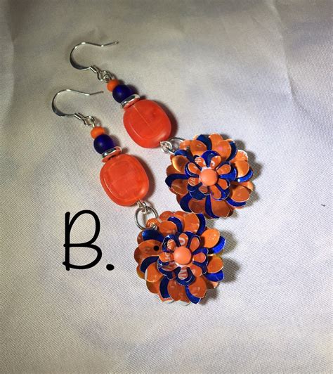 Recycled Aluminum Can Earrings Denver Bronco By Recyclefunjewelry