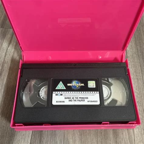 BARBIE AS THE Princess And The Pauper VHS Cassette Video Tape Pink