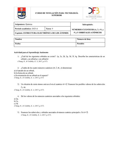 Tema22~1 Apuntes De Ayuda Curso De NivelaciÓn Para TecnologÍa Superior Asignatura Química