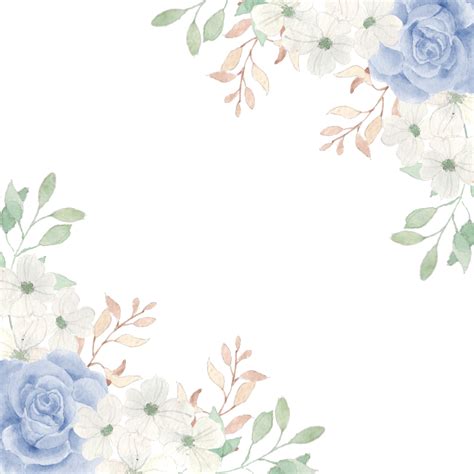 Blue Rose Border Png Transparent Blue Rose Wedding Border Blue Rose ...